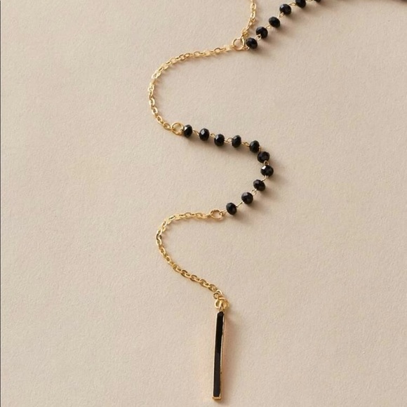 • Brittney • Bead + Bar Lariat Necklace - Picture 3 of 4